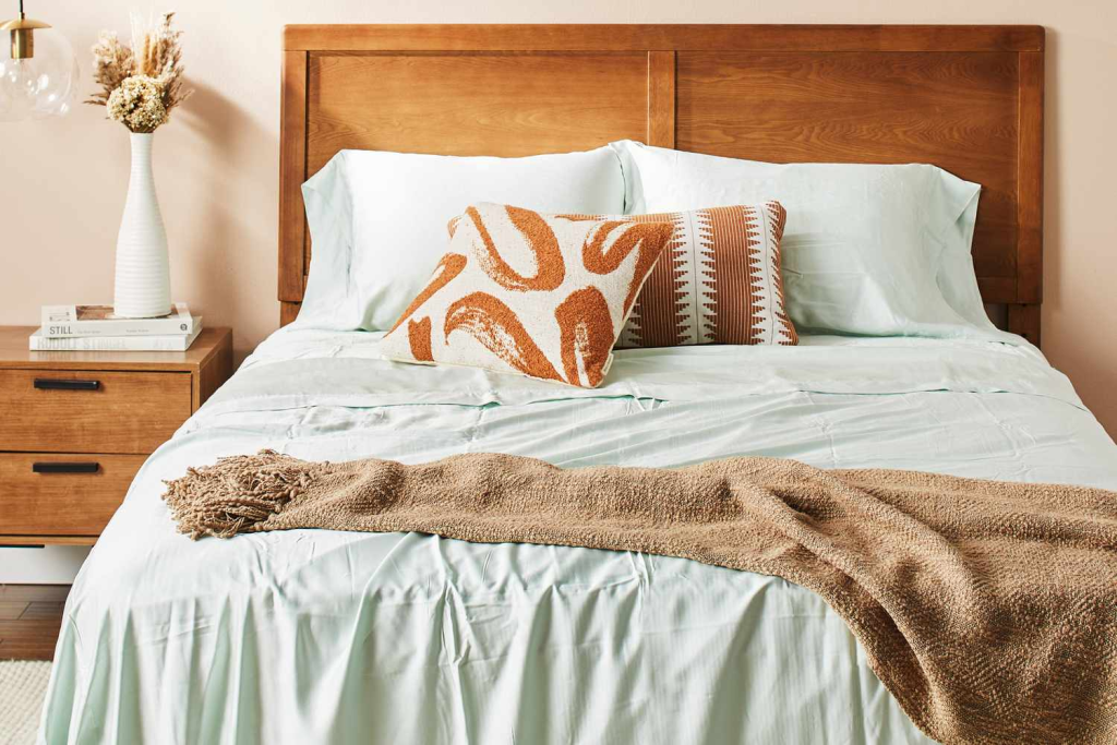 A bed.