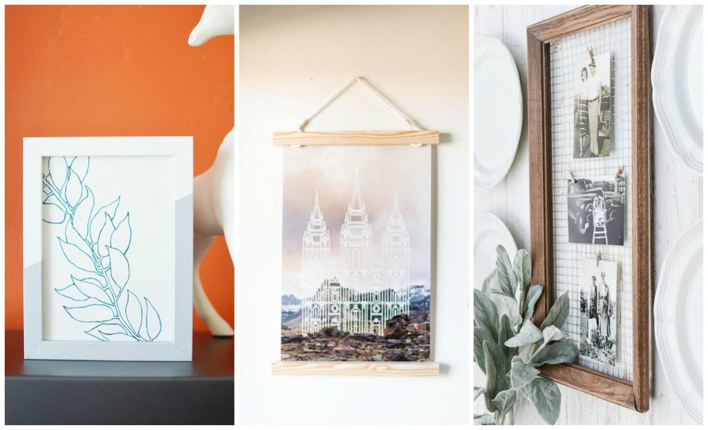 Three creative frame ideas: minimal, hanging, and mesh-backed.