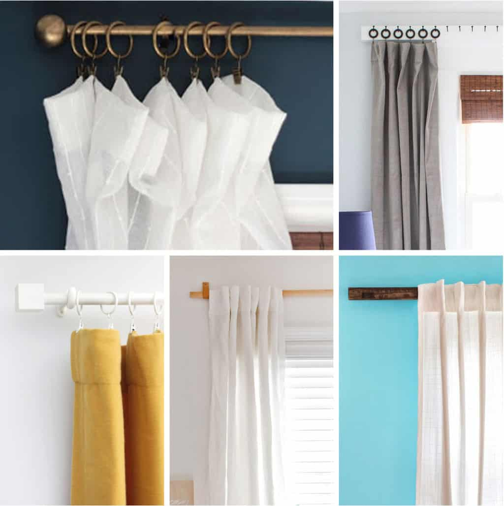 curtain hanging styles with rings grommets rod pocket and clip hooks for modern window decor