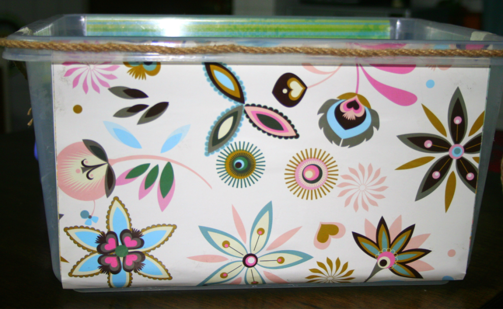 decorative floral storage box for stylish home office and craft organization
