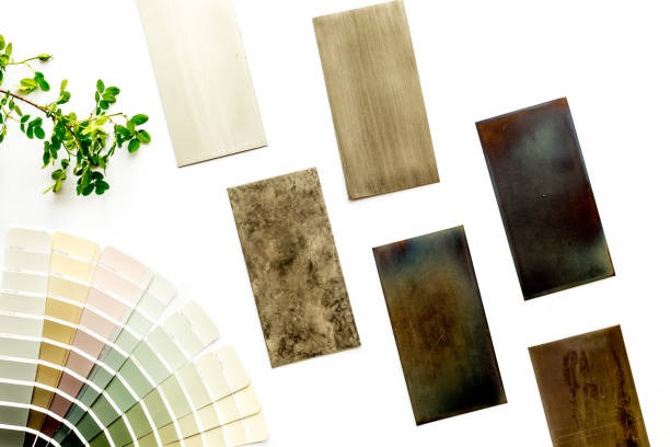 wood stain and paint color samples for DIY furniture refinishing ideas