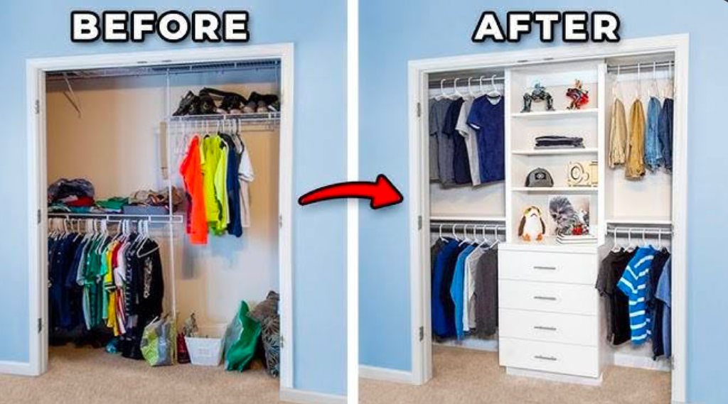 Transforming closets with an adjustable system