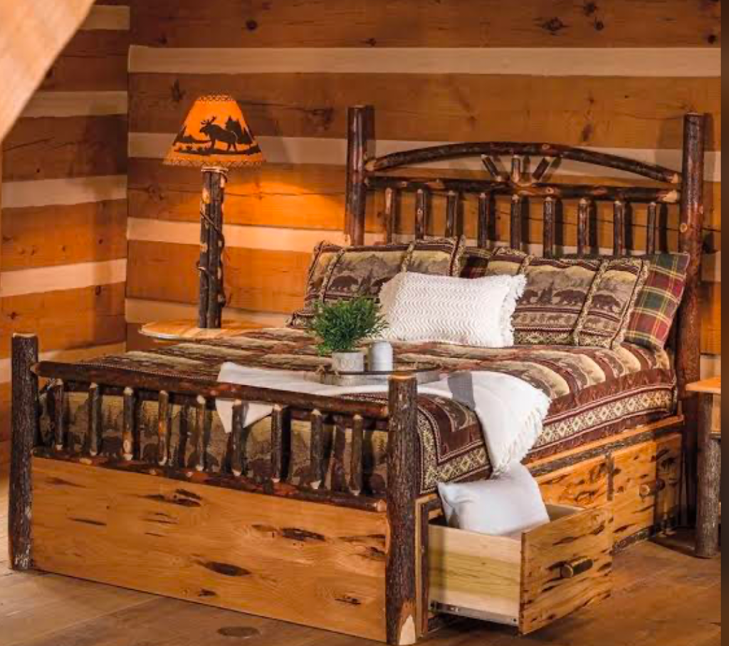 Personalize your underbed storage with rustic wooden bed frames
