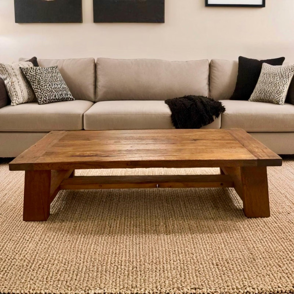 Solid pallet wood coffee table