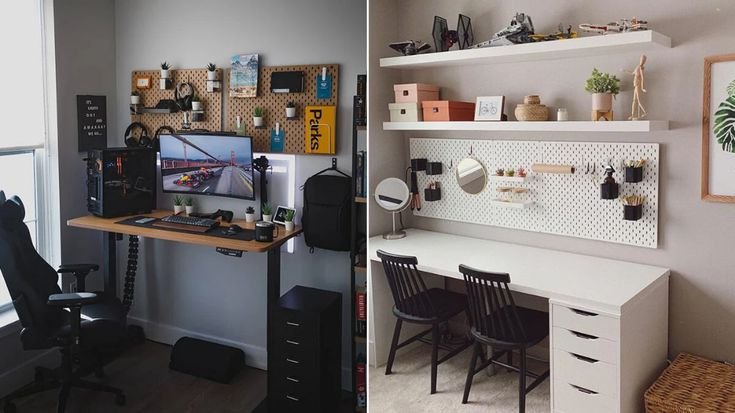Wooden pegboard bathroom storage with shelves, plants, towels, and minimalist accessories