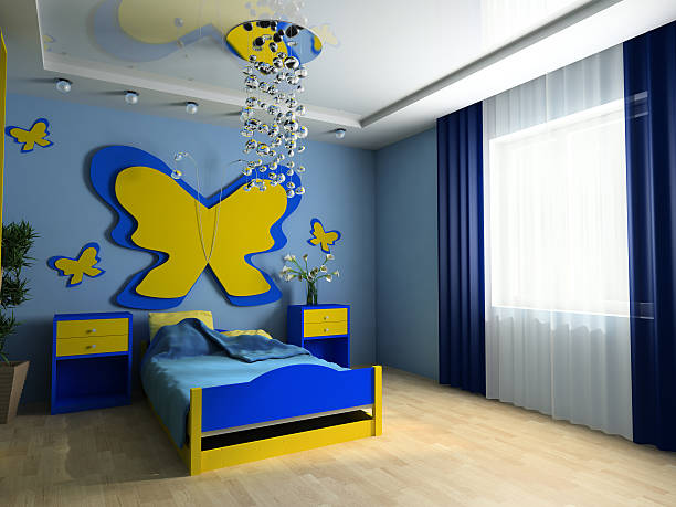 Butterfly themed room.