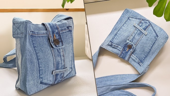 Cross body purse made form repurposed denim, how cute!