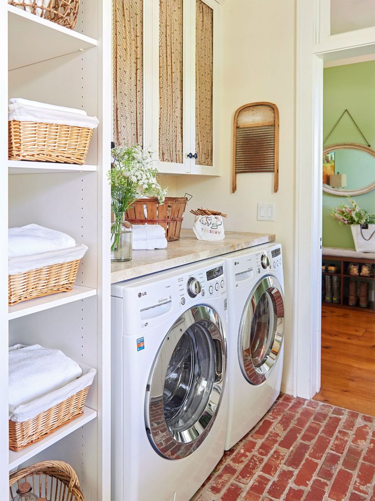 Corners always have spaces you can use as laundry spots.