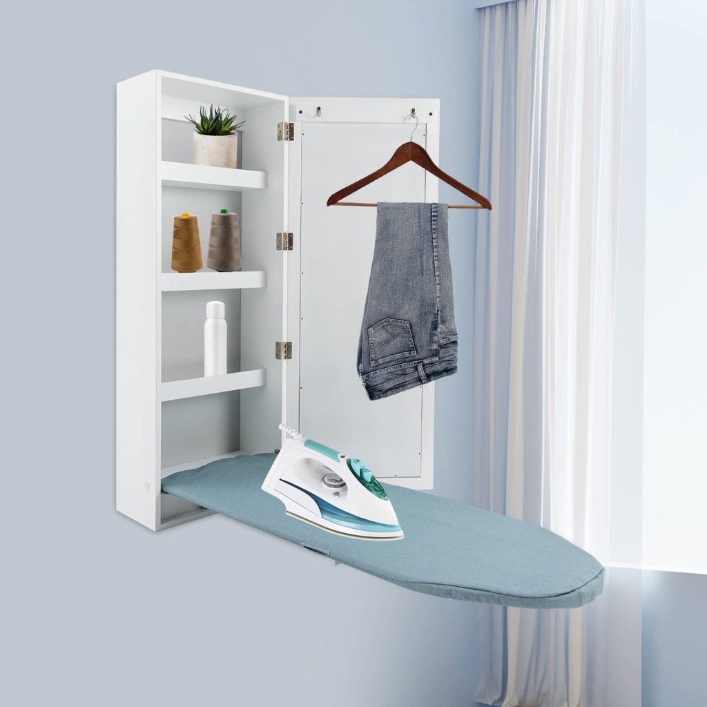 Wall mounted ironing board to your cabinett.