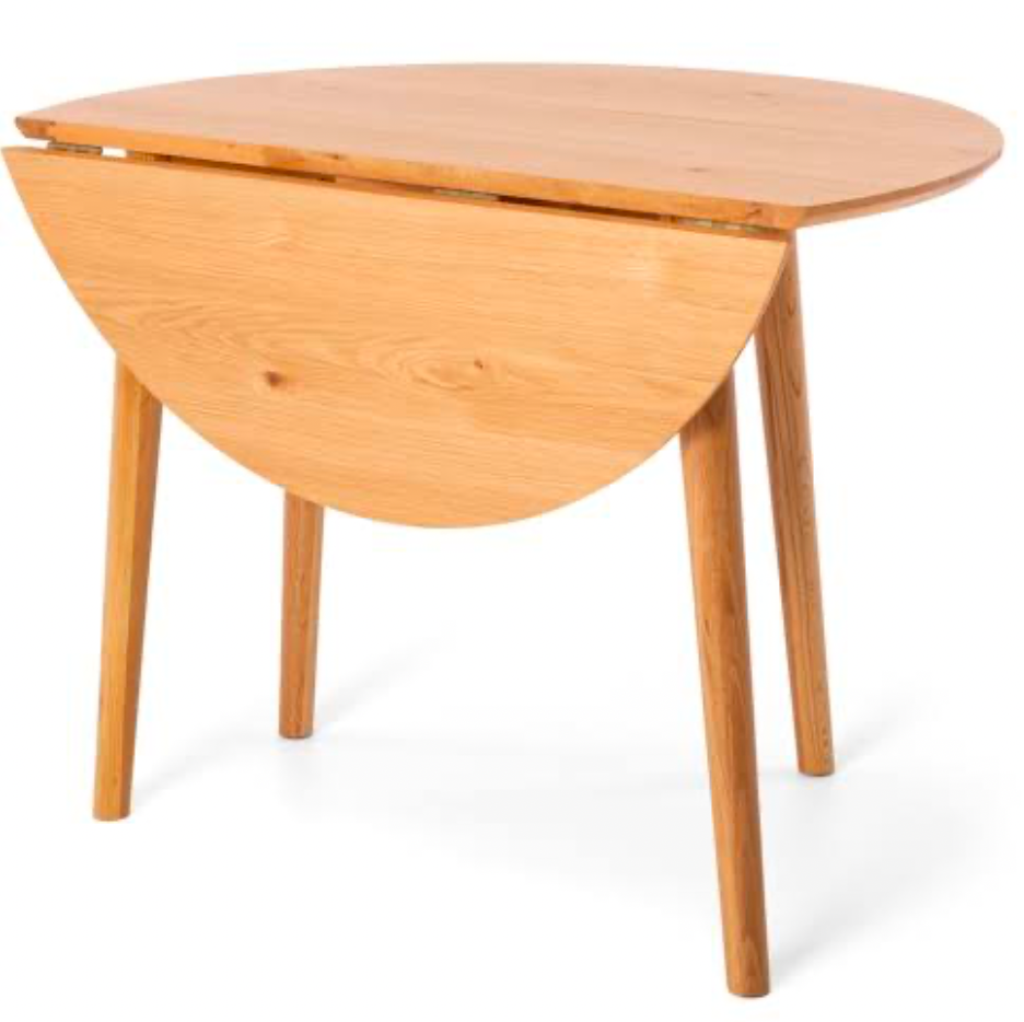 Small folding wooden table in natural finish