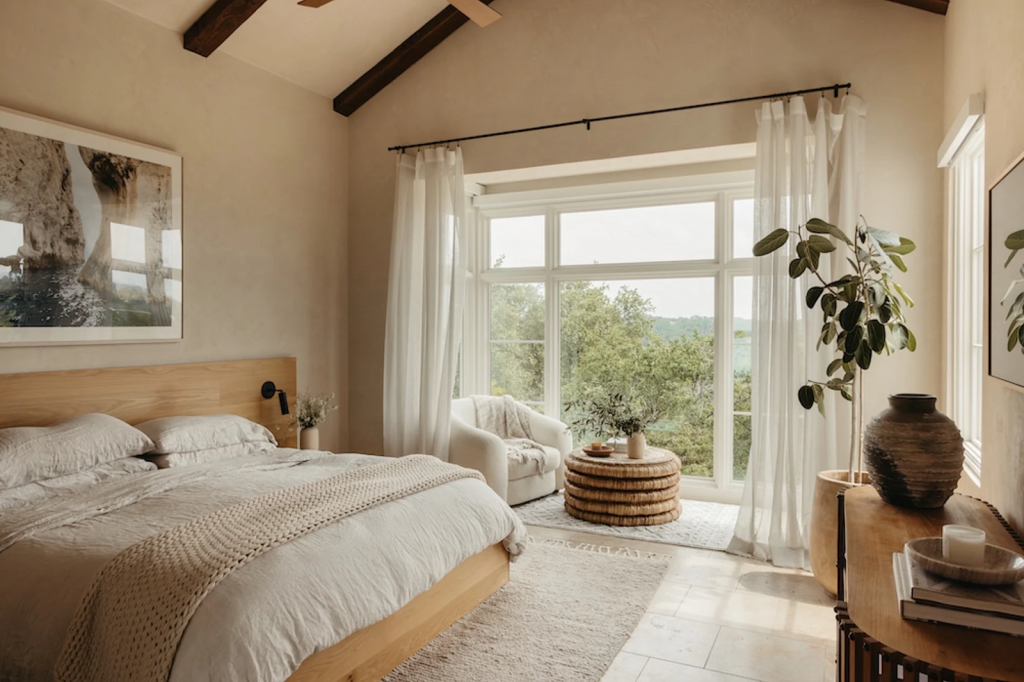 A cozy minimalist room.