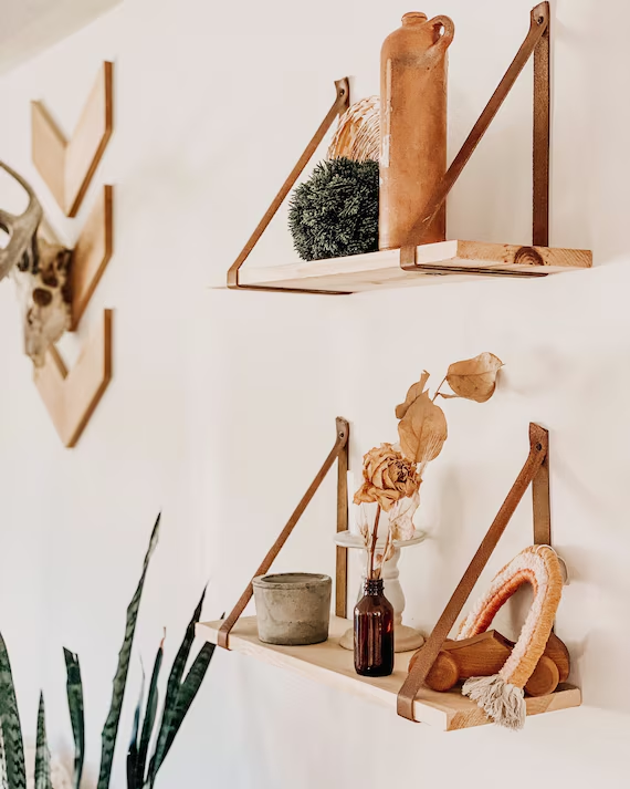 Handcrafted DIY wooden shelf