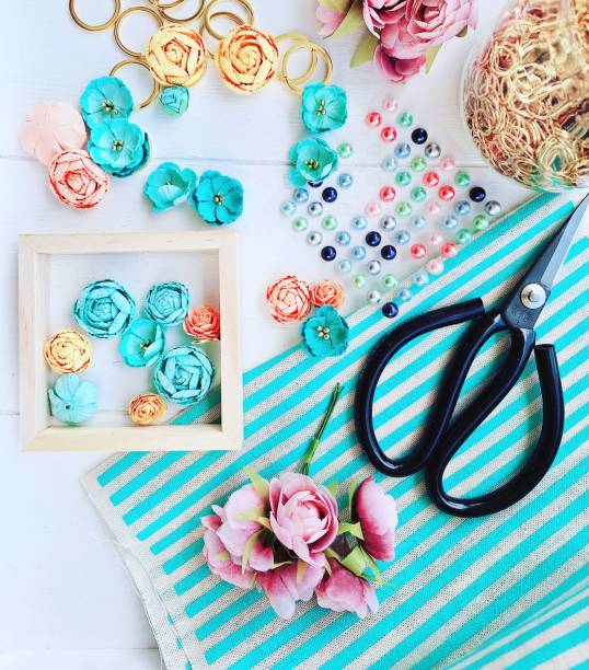 An image taken with some scrapbooking tools used for diy crafts